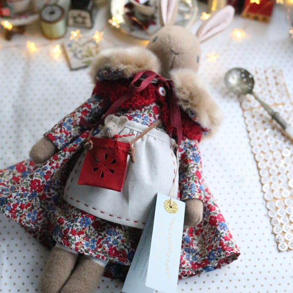 Christmas Heirloom Liberty Bunny - Emma and Georgina