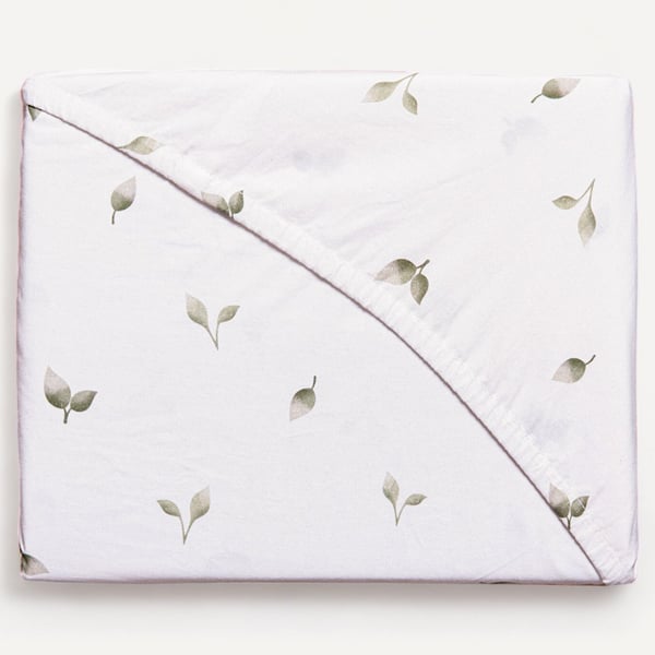 Little Leaf Fitted Bed Sheet, 200TC, Bed Sheet by Nestie. 100% Cotton