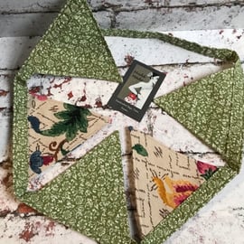 Vintage Bunting with c. 70’s 80’s Laura Ashley and Repurposed c. 50’s Fabric