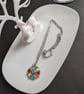 Colorful Flower Pendant Necklace - Handcrafted Enamel Floral Jewellery