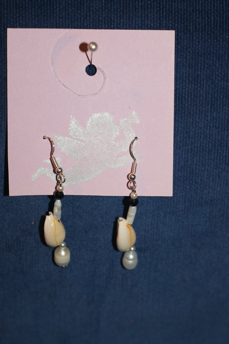 Shell and bead earrings