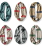 Ecru Infinity Scarf with Green ticking stripe - Image 4