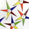 Stained Glass 5 Pointed Star - Handmade Hanging Decoration - Multi