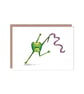 Ribbon Twirling Frog Card - Image 1