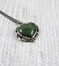 Jasper Heart Necklace, Sterling Silver & Copper Artisan Pendant - Image 3