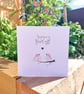 Sea Glass Lovebirds Christmas Card - Handmade Season's Tweetings Card  - Image 2