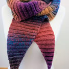 Scarf with pompoms
