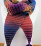 Scarf with pompoms