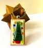 Christmas Tree Glass keyring, bag charm 