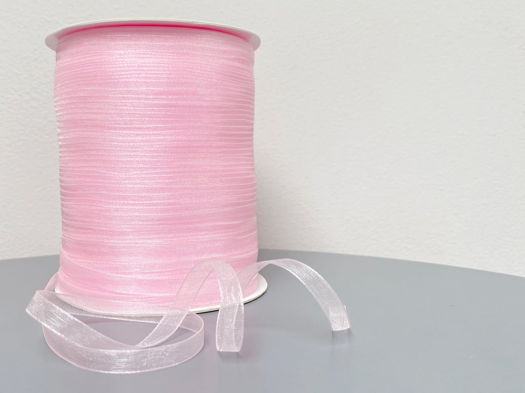 6mm Pink Organza Ribbon, Craft Projects, Decor, Wedding Supplies - 10m 20m 40m