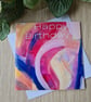 Abstract art colourful birthday card