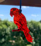 Red mirrored acrylic parrot decoration - Image 4