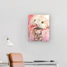 Female Floral Canvas Wall Art Painting
