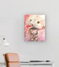 Female Floral Canvas Wall Art Painting