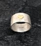 Chunky Gold Heart Ring, chunk Ace of Hearts Ring, gold heart ring, heart ring,  - Image 9