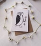 owl note card - i bring you a flower - Image 2