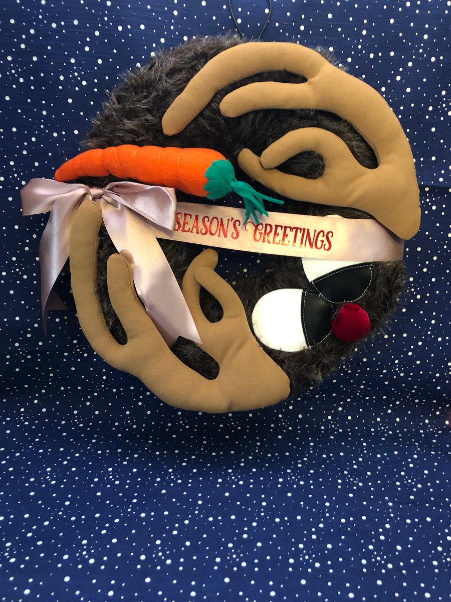 Reindeer deconstructed components Christmas festive wreath 