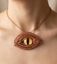 Wire Work Copper Dragon Eye Necklace - Image 3