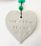 Driftwood Love heart hanger, pottery, gift idea, birthday, unique pottery  - Image 2
