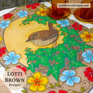 Wren Tea Towel - 100% Cotton Kitchen Gift