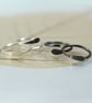 Silver Sleeper Hoop Earring 9mm Tiny Overlap Helix Piercing Hoops - Image 3