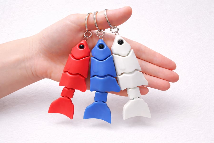 Danio Goldfish Keychain - Any 3 keychains for 5 - See our bundle listing