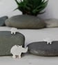 Recycled Sterling Silver Rhino Stud Earrings – Cute Handmade Animal Jewellery  - Image 8