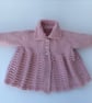 Hand knitted matinee coat in merino wool - Image 2