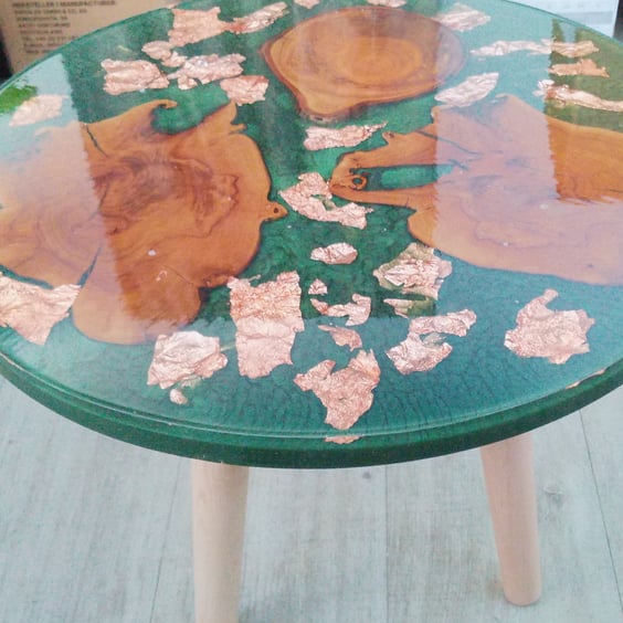 Wood and Resin Coffee Table, made to order