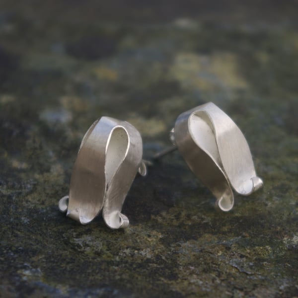 Eco Silver Bluebell  Stud Earrings