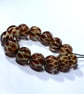 Handmade brown and beige lamp work glass beads - Image 7