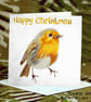 Exclusive Handmade Christmas Robin Greetings Card on Archive Photo Paper - Image 4