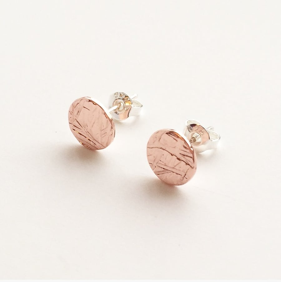 Copper meadow stud earrings