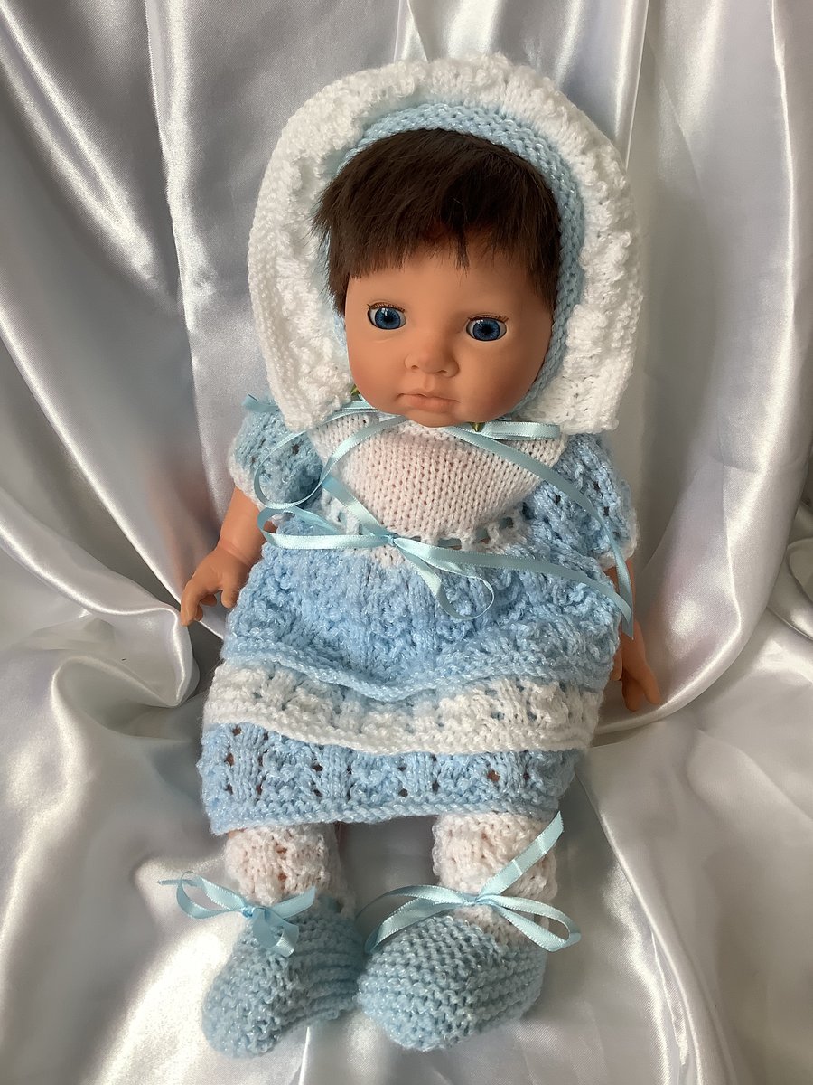 Hand Knitted Dolls Clothes for a 16” Doll or Reborn Doll