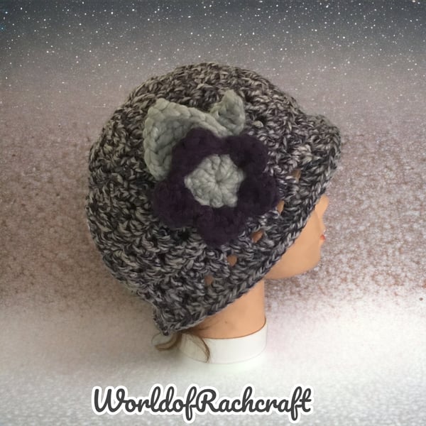 Chunky cloche style hat 