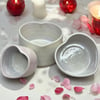 Perfectly imperfect - Set of 3 Hand-Thrown Heart-Shaped Bowls