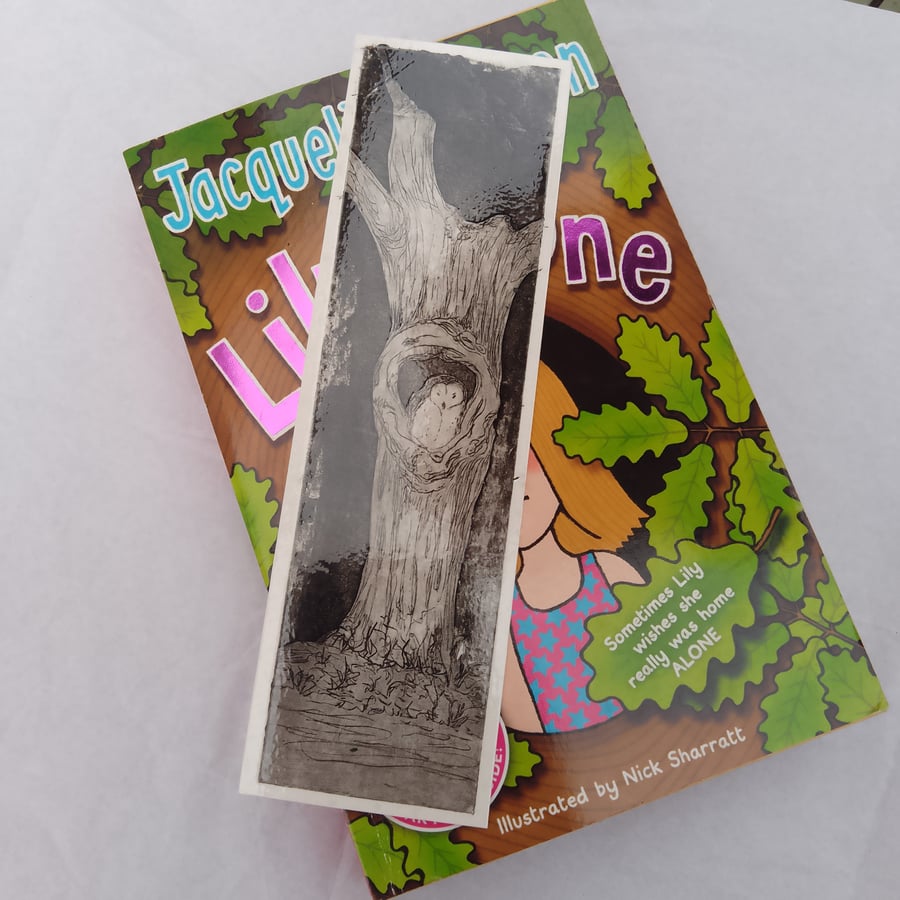 Laminated bookmarks tawny owl chick