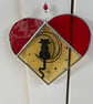 Stained Glass Cat Heart Suncatcher Decoration  - Image 3
