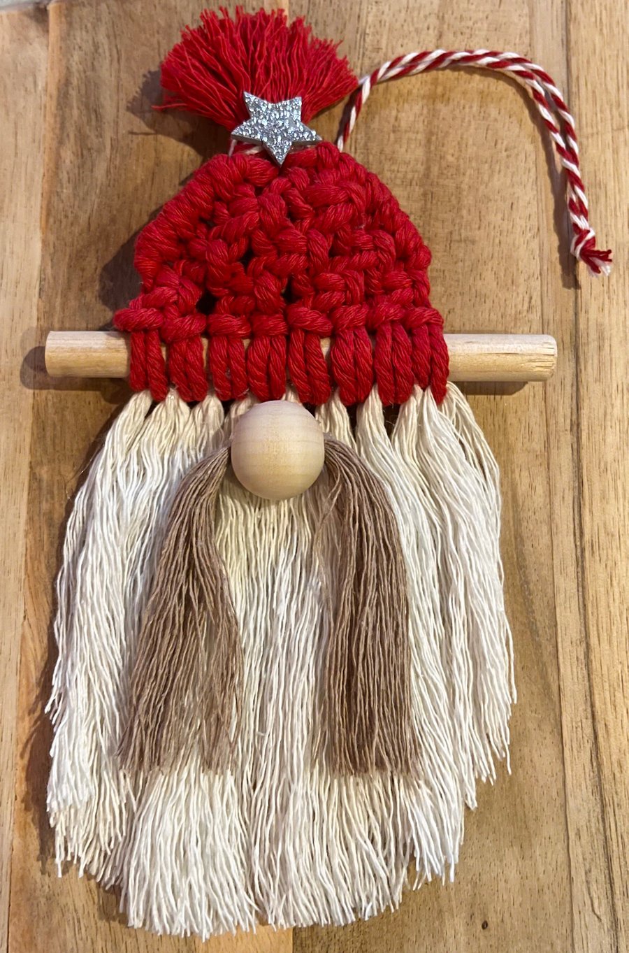 Macrame Santa tree decoration, Happily Handmade