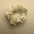 White Skinny Scrunchie