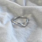 Hammered Wishbone Ring