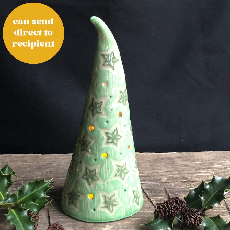 Tealight Christmas tree with stars