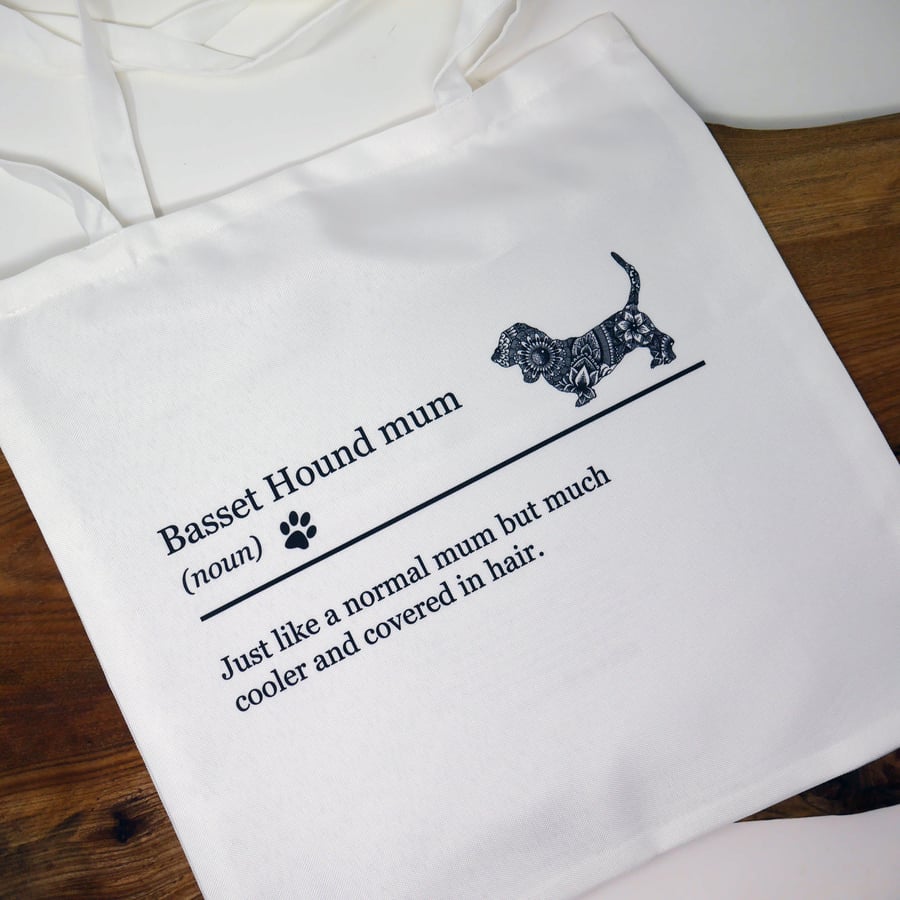 Basset Hound, Basset, Basset Gift, Dog Lover, Basset Hound Bag, Reusable Bag,