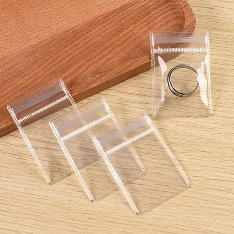 10 Pcs Thicken PVC Jewellery Ring Packaging Bags Transparent Display Packaging 