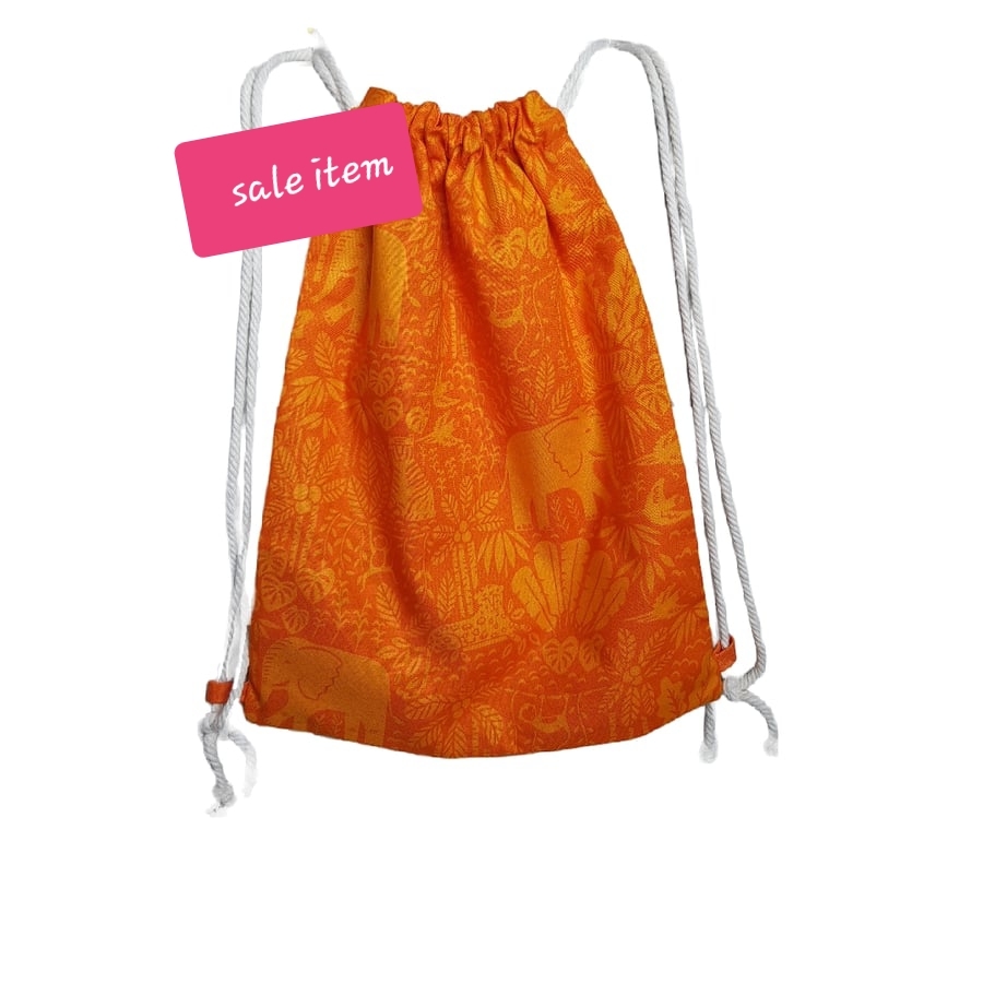 Child's back pack: elephants  orange