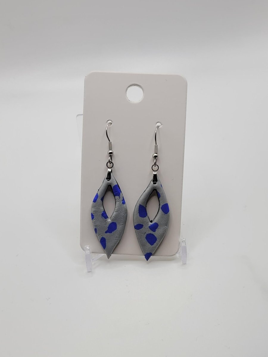 Handmade Polymer Clay Dangle Earrings, Colourful Artisan Boho Jewellery