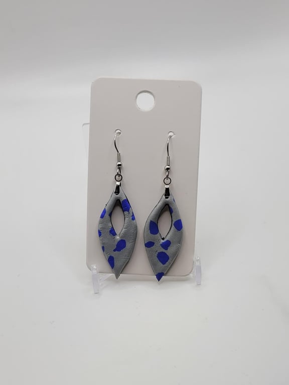 Handmade Polymer Clay Dangle Earrings, Colourful Artisan Boho Jewellery