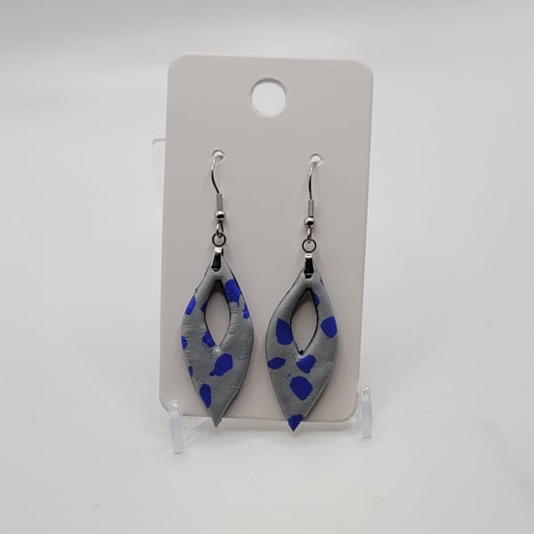 Handmade Polymer Clay Dangle Earrings, Colourful Artisan Boho Jewellery