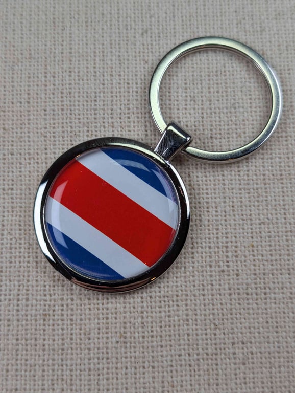 Costa Rica Flag Keyring - Costa Rica Flag Keychain