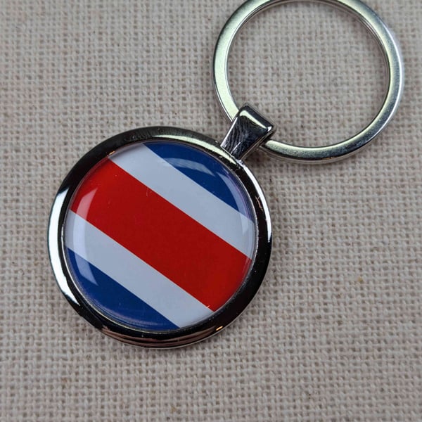 Costa Rica Flag Keyring - Costa Rica Flag Keychain
